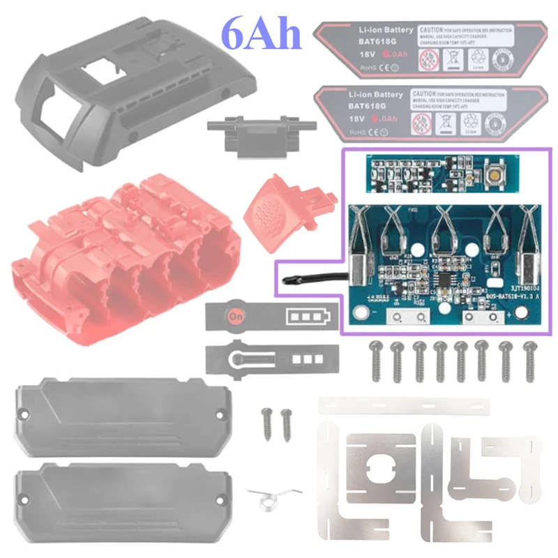Accessori per elettroutensili BAT618 Batteria agli ioni di litio BMS PCB Circuito di protezione di ricarica per batteria agli ioni di litio Bosch 18V BAT609G - immagine 6
