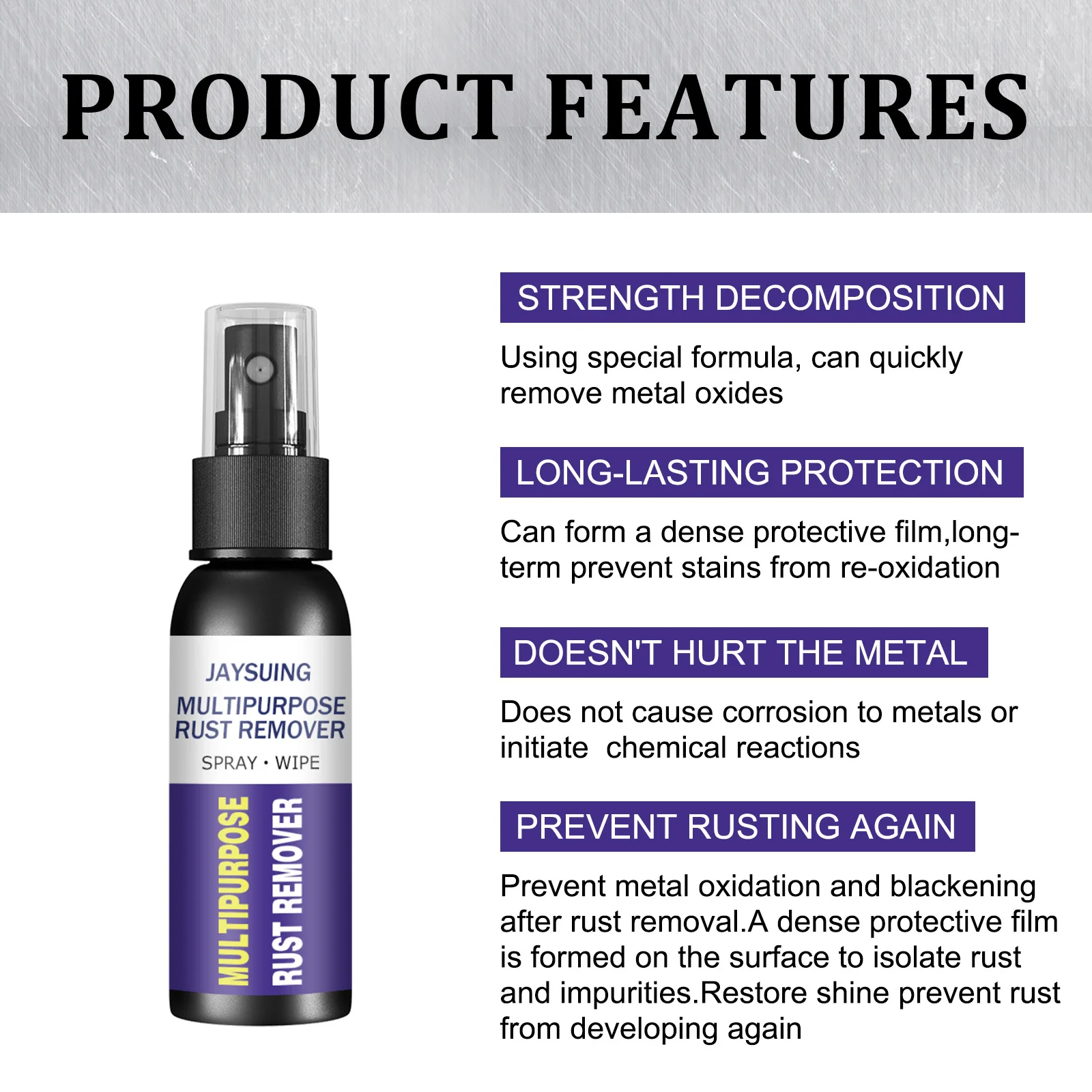 50ml Metal Rust Remover Multifunctional Automotive Wheel Polishing And Refurbishing Agent Faucet Stainless Steel Rust Remover 5