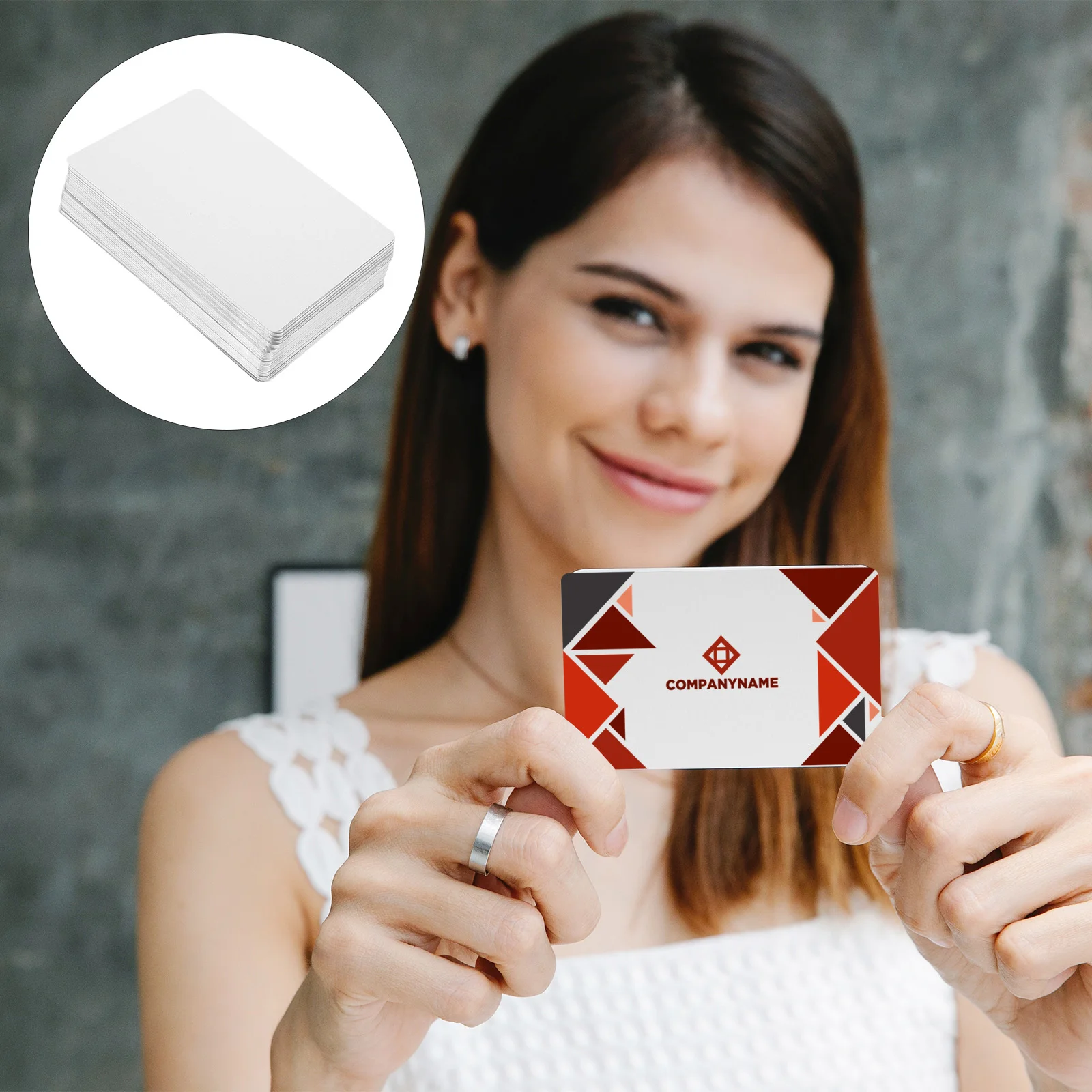 Business Cards Aluminum Name Signs 100 Pcs 8.4X5.6cm Sublimation Metal Engraving