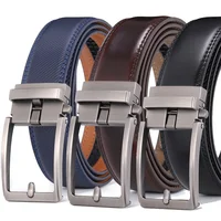 Unisex Click Belts for Men Luxury Brand Designer Fashion Automatic Buckle Genuine Leather Men's Belt Male Jeans Waist Strap Blue - Image 2