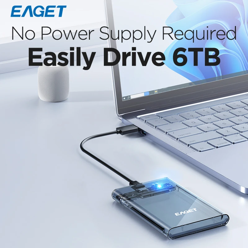 Eaget HDD ケース 2.5 インチ SATA から USB 3.0 ハードドライブ