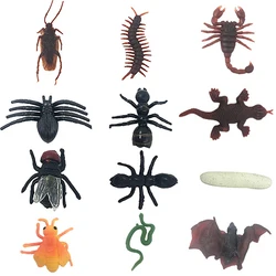 10 pçs simulação realista inseto plástico falso novidade bugs piada brinquedos festa de férias adereços brincadeira para crianças e adultos