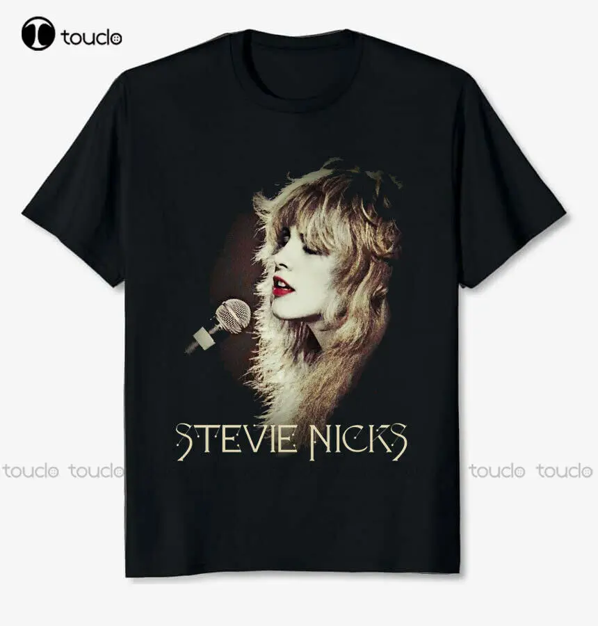 

Stevie Nicks Singer Unisex Black T Shirt Music Tee Size S-5Xl Gift Cotton Mens Short Sleeve Shirts Custom Aldult Teen Unisex
