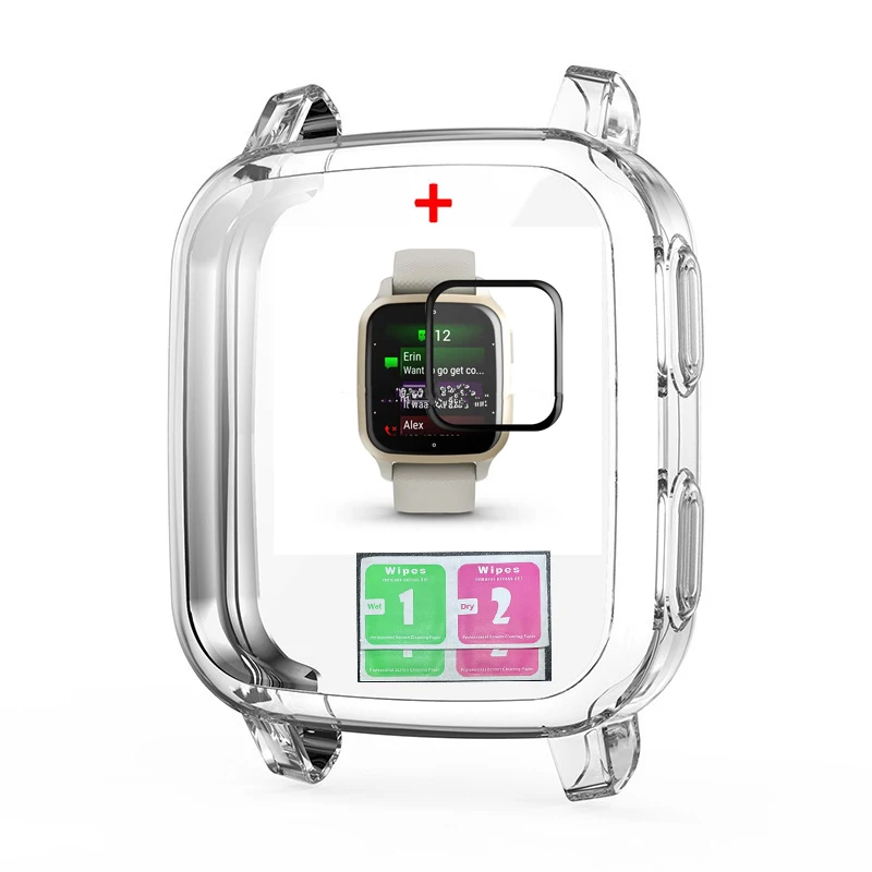 Garmin Venu sq/Venu sq 2  ð Ŀ  TPU   ̽,  Venu sq2 ð  PMMA ũ ʸ 