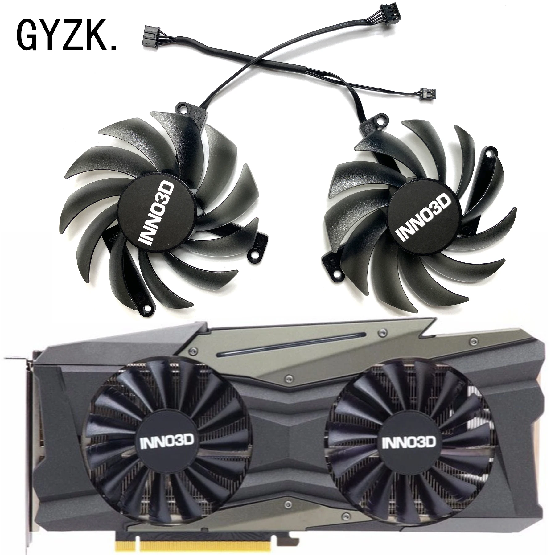 Nuovo Per Inno3D Geforce Rtx 3080 10Gb Twin X2 Oc Black Gold Extreme Edition Ventola Di Ricambio Per Scheda Grafica Cf-12915S