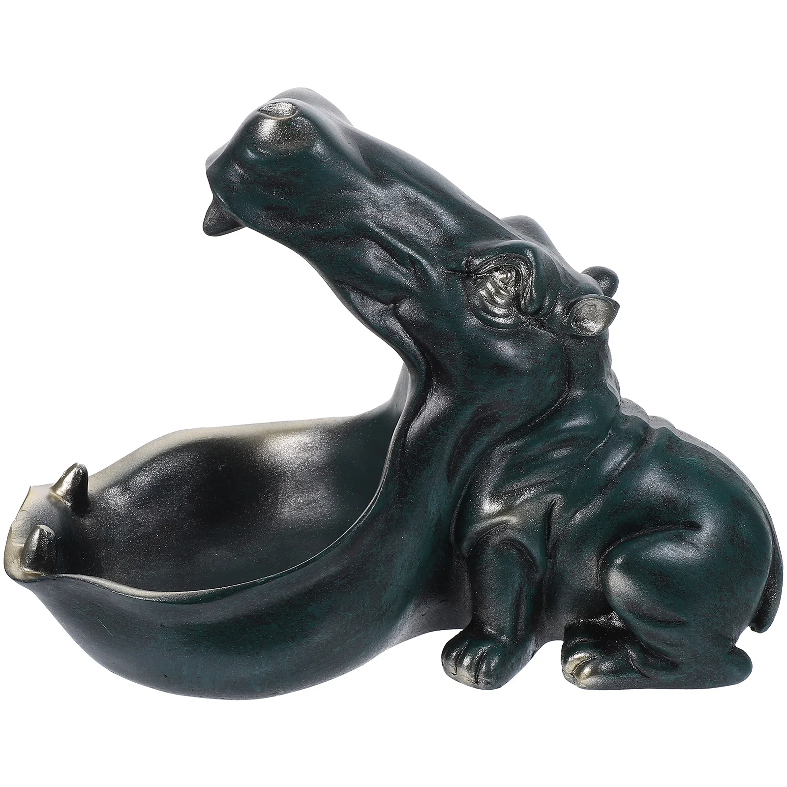 

Hippo Home Furnishings Living Room Storage Tray Decor Candy Holder Resin Crafts