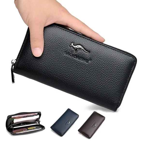 Fashion  Leisure Men s Long Wallet PU Leather Clutch Wallet Zipper Wallet Business Multifunctional Clutch Handbag