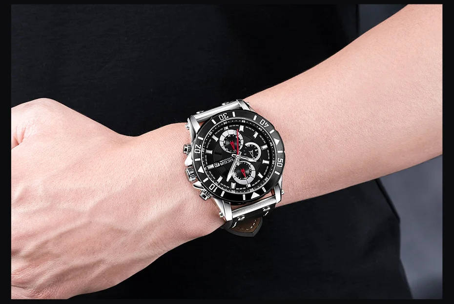 MEGIR Fashion Sport Mens Watches Top Brand Luxury Chronograph Quartz Watch Military Waterproof Male Clock Relogio Masculino