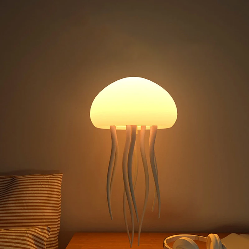 Jellyfish Lamp Voice Control Dancing RGB Gradient Jellyfish Bedside Lamp Rechargeable Table Lamp Touch Sensor Christmas Gift New 4