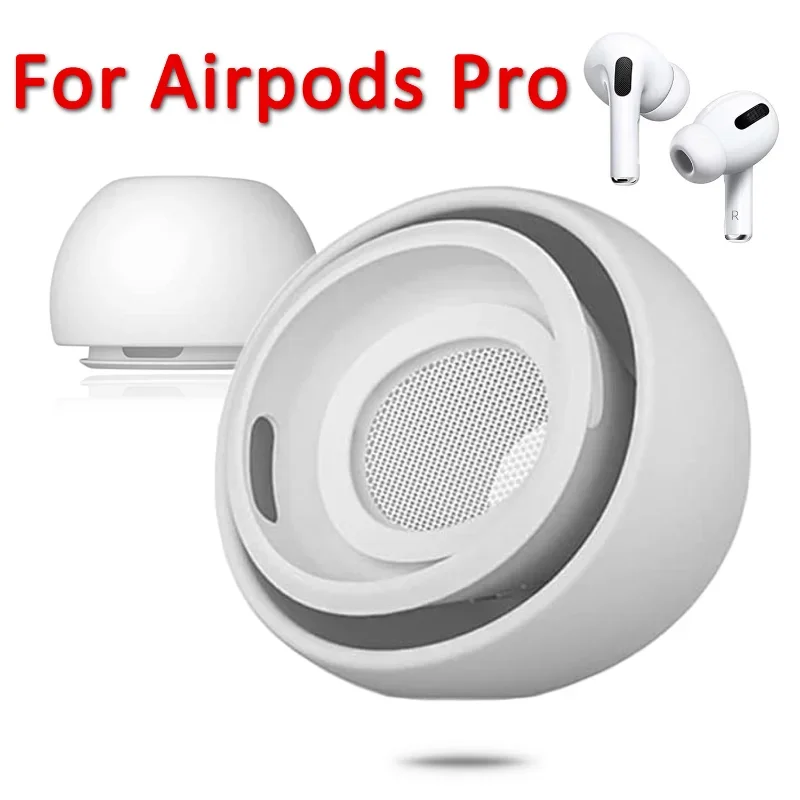 [3 pares] Almohadillas de repuesto para Airpods Pro y Airpods Pro de 2ª  generación con orificio de reducción de ruido, almohadillas de silicona  para