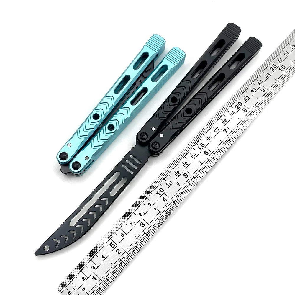 

SF Original Variation 7075 Aluminum Slotted Handle Balisong Trainer Butterfly Trainer Knife Bushing System Free Swing