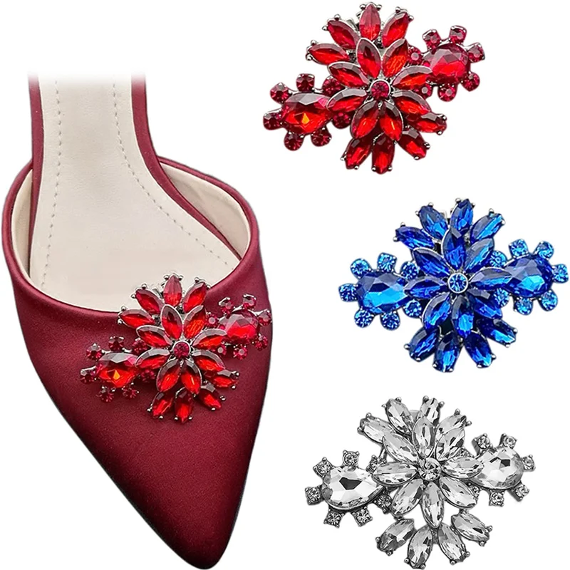 

Fashion Rhinestone Shoe Clips Wedding Party Shoe Decoration Women Shoe Embellishment for High Heel Accessories DIY Crafts 1 Pair