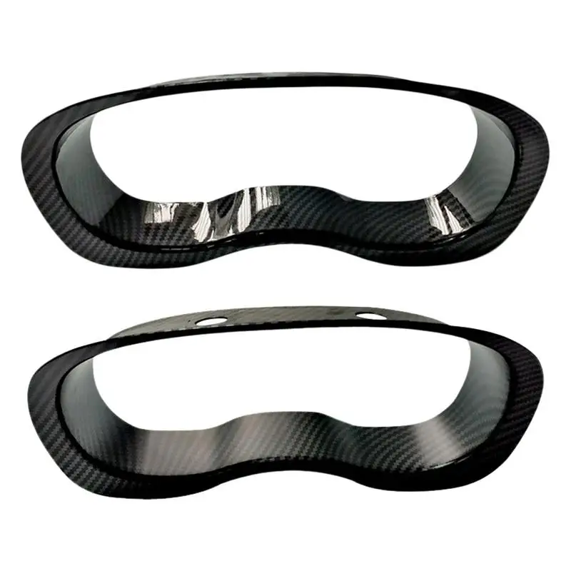 

Dashboard Frame Cover ABS Carbon Fiber Panel Frame Cover Instrument Panel Cover Adhesive Frame Protector Interior Decoration