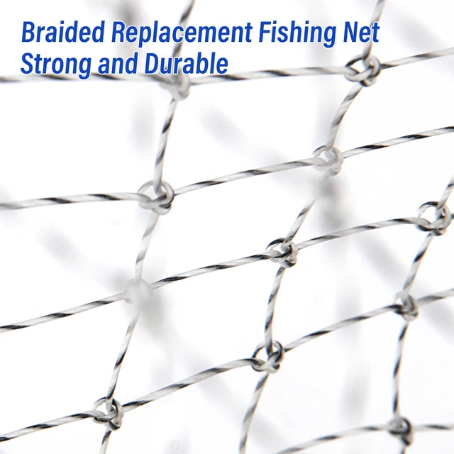 Fishing Replacement Landing Net Mesh Dia 35/40/45/50/60/70cm Small/Large Mesh Collapsible Folding Dip Net Fishing Net 5