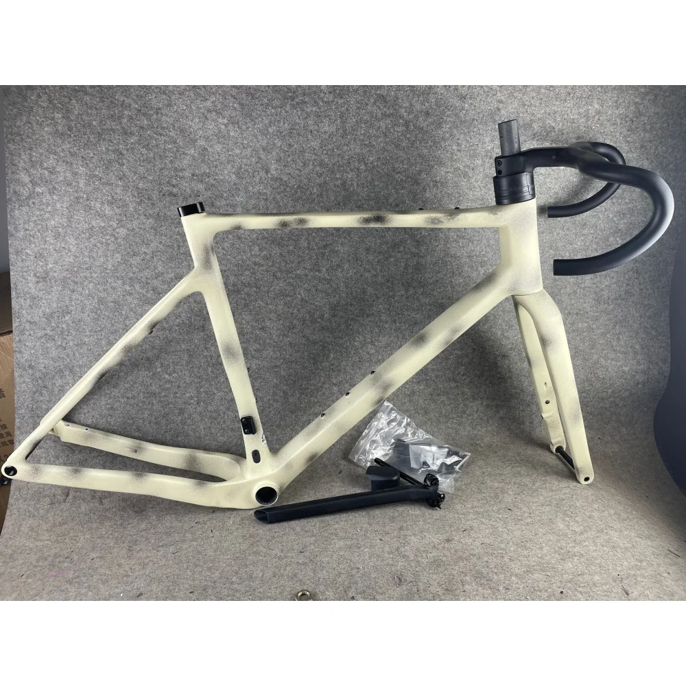 

T1100 Addict Gravel Road Carbon Frameset + Handlebar Speed Bike Frames BB86 Disc Brake Racing Bicycle Frame Customize DPD UPS