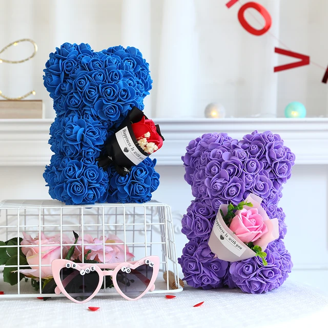 Un Ours En Peluche Rose Et Bleu Et Un Ours En Peluche Rose | Photo Gratuite