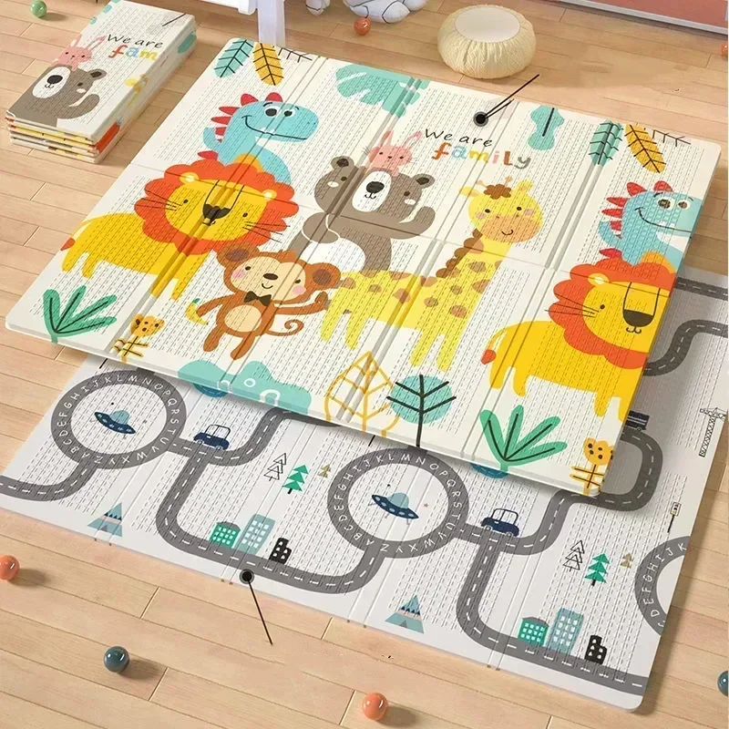 180x160x1cm Baby Play Mats Activities Mat For Baby Game Mats Children's Rug Mother Kids Crawling Play Floor Folding Soft Carpets 1