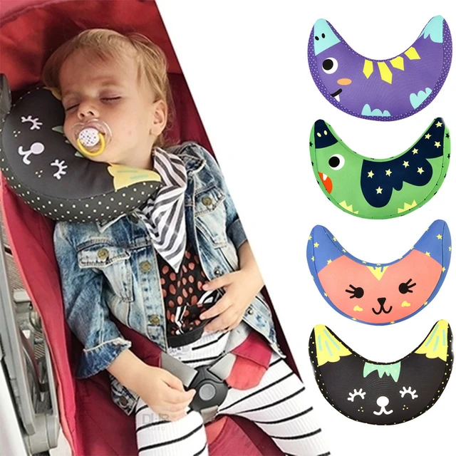 Oreiller de voiture pour enfants, Support de cou, coussin de tête,  ceintures de sécurité pour bébé, oreiller de couchage, bandeau de sécurité  pour épaules - AliExpress