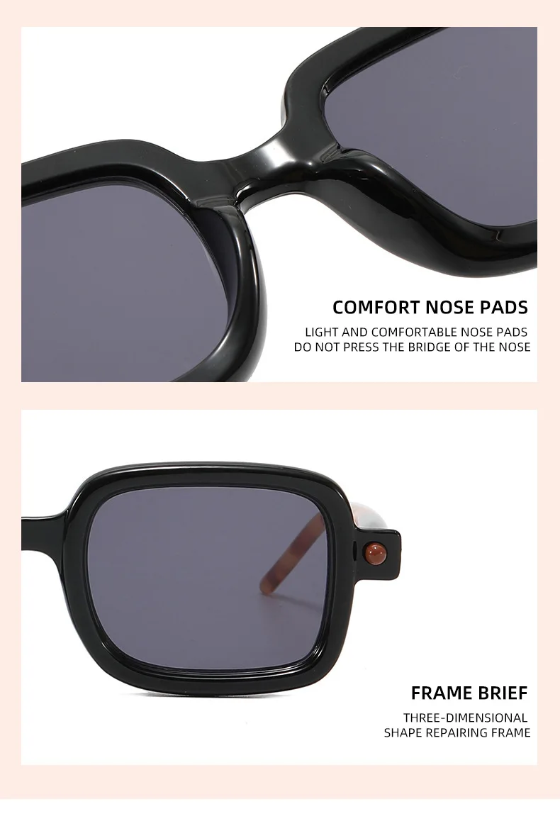 Lunettes de soleil carrées rétro pour hommes style punk_voghion.com