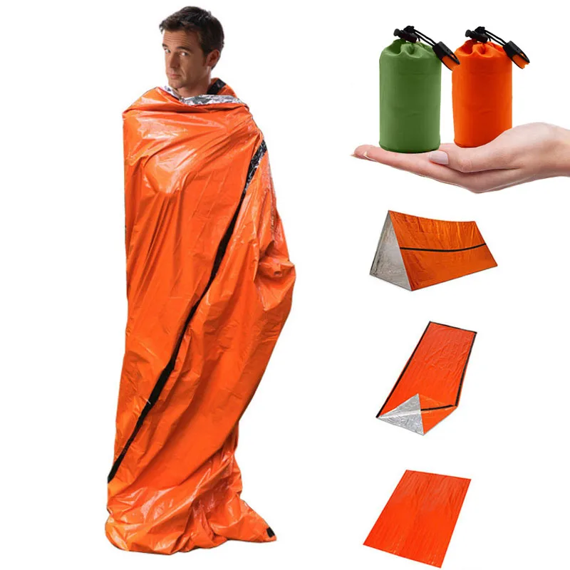 OutdoorEmergencyRescueBlanketSurvivalKitSleepingBagPortable