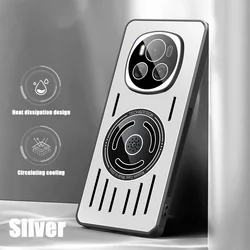 For Magsafe Magnetic Heavy-Duty Cooling Case - Advanced Heat Dissipation Protective Cover Shell (Silver)