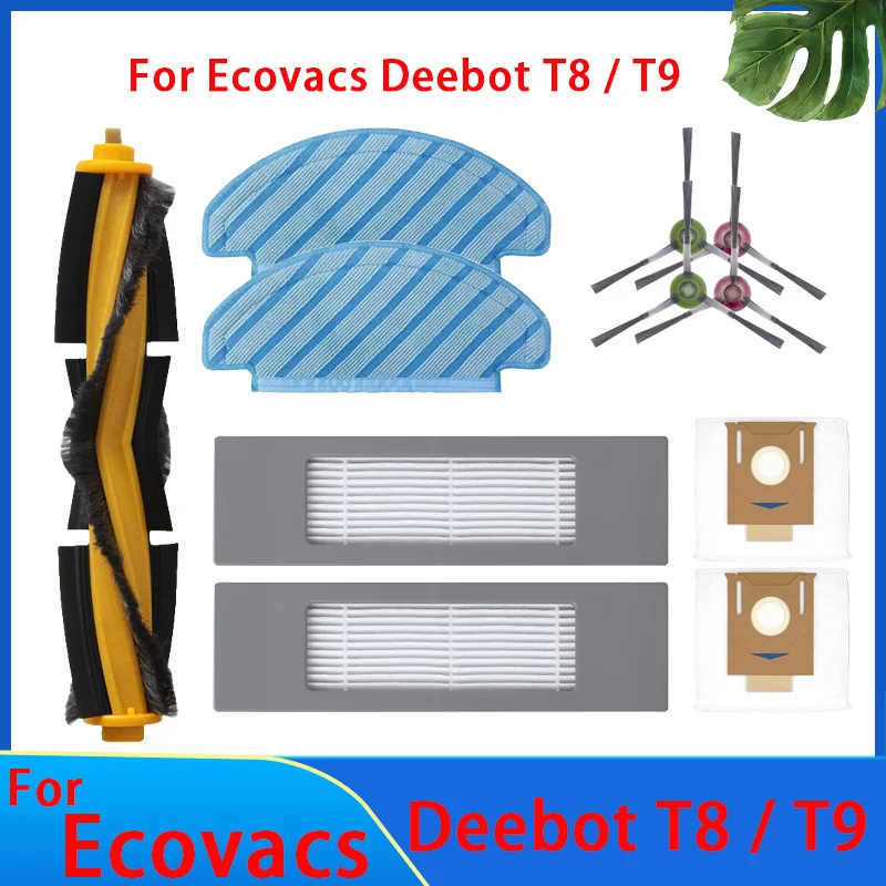 Filtri HEPA Per Ecovacs Deebot Ozmo T8 Aivi - 12 Pezzi (6 Set) Filtro Cotone Nero - Ricambio Per Aspirapolvere Robot