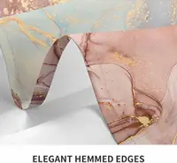 Nappe en marbre abstrait à vagues roses dorées, couverture de table à motif d'art moderne de qualité supérieure pour une cuisine élégante, un dîner à la maison 6