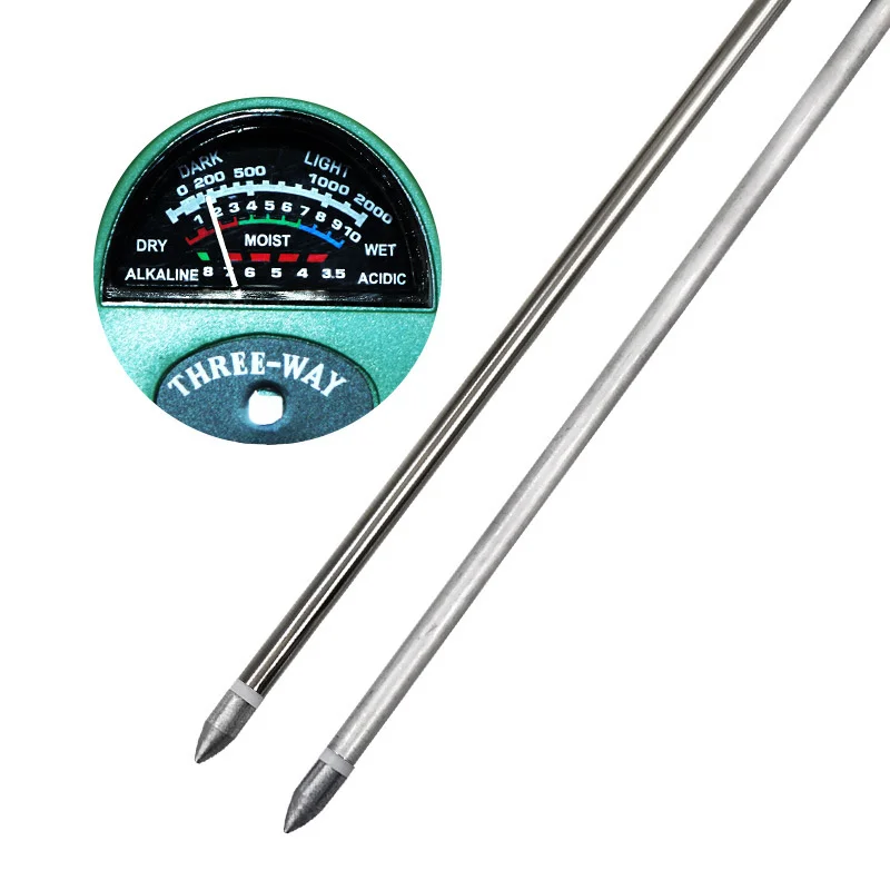 3 In 1 Soil PH Sunlight PH Meter Tester Garden Soil Moisture Sensor Flowers Meter Plants Acidity Humidity Monitor Detector