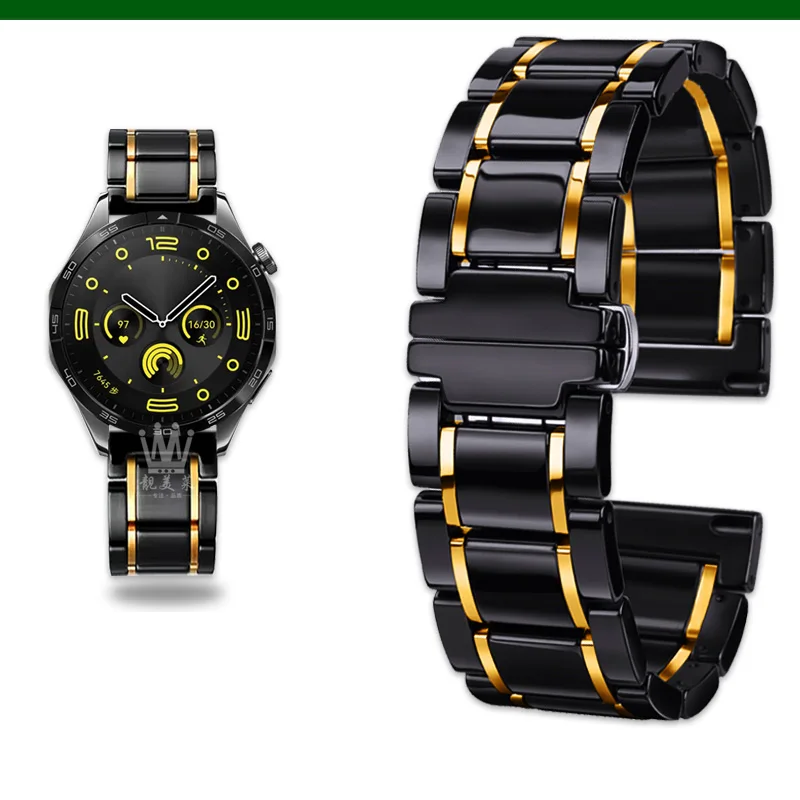 Premium Steel-Ceramic Smartwatch Strap - Adjustable Band