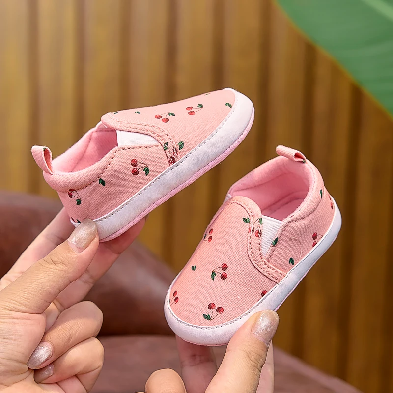 Baby Boy and Girl Toddler Shoes for Spring, Summer, and Autumn. Newborn Flat Shoes for 0-1 Year Olds, Soft-Soled Slip-Ons with Cute Fruit Patterns, Suitable for Both Indoor and Outdoor Use - 6