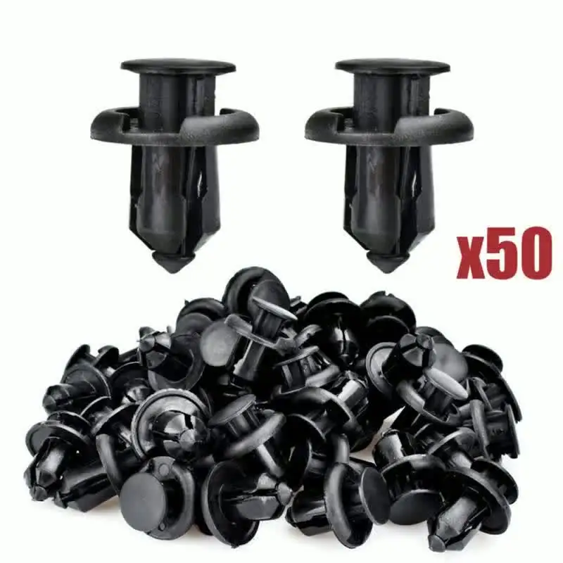 100 Clip Rivetti Per Paraurti In Nylon Aqxreight - Fermagli Per Carrozzeria Auto, Foro 7.5 Mm