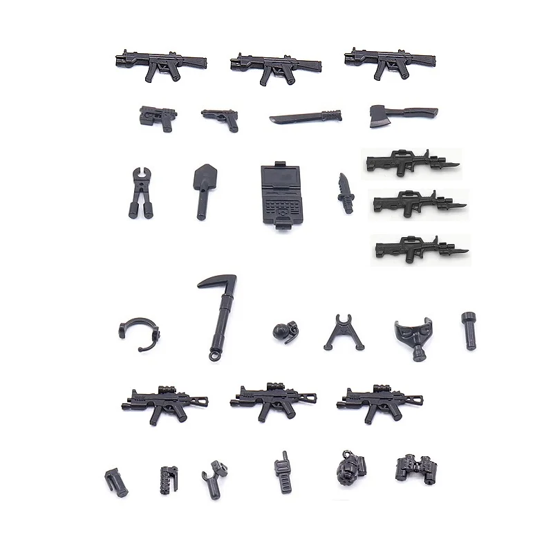 Military Weapons Action Figures Special Police SWAT City MOC Accessories Mini Bricks Building Block Toys & Hobbies for Children