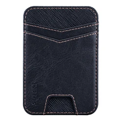 Elegant Magnetic Leather Wallet Phone Case with Card Holder and Magsafe Compatibility (Black)