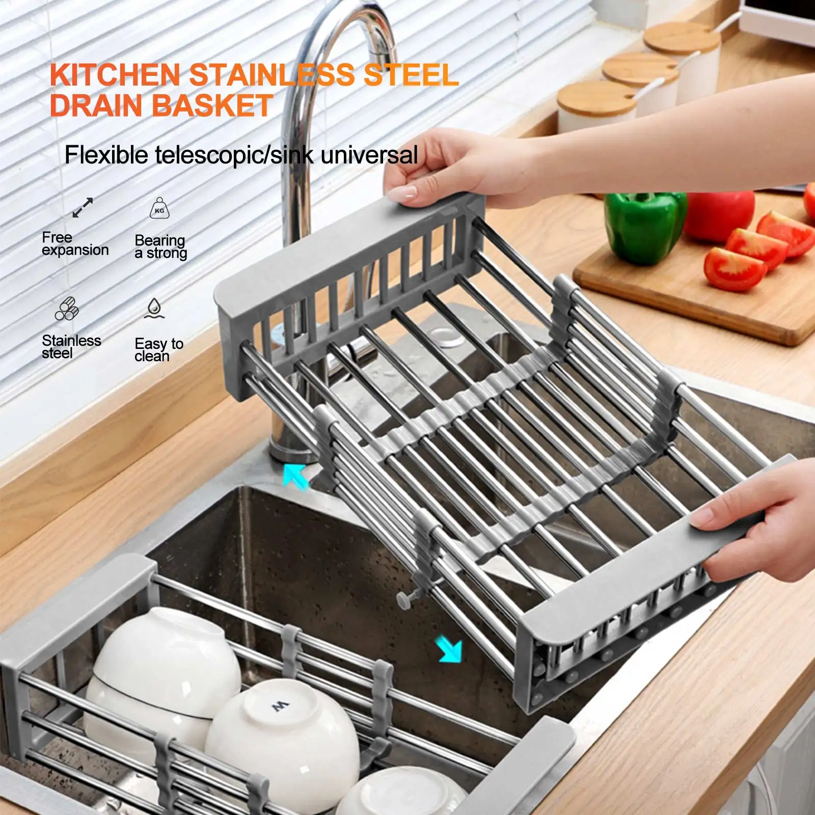 Organizers Dish Rack, Extendable Dish Drainer, Modern Dish Drying Rack 2 in  1 Design. Stainless Steel Dish Racks Pots Organizer - AliExpress