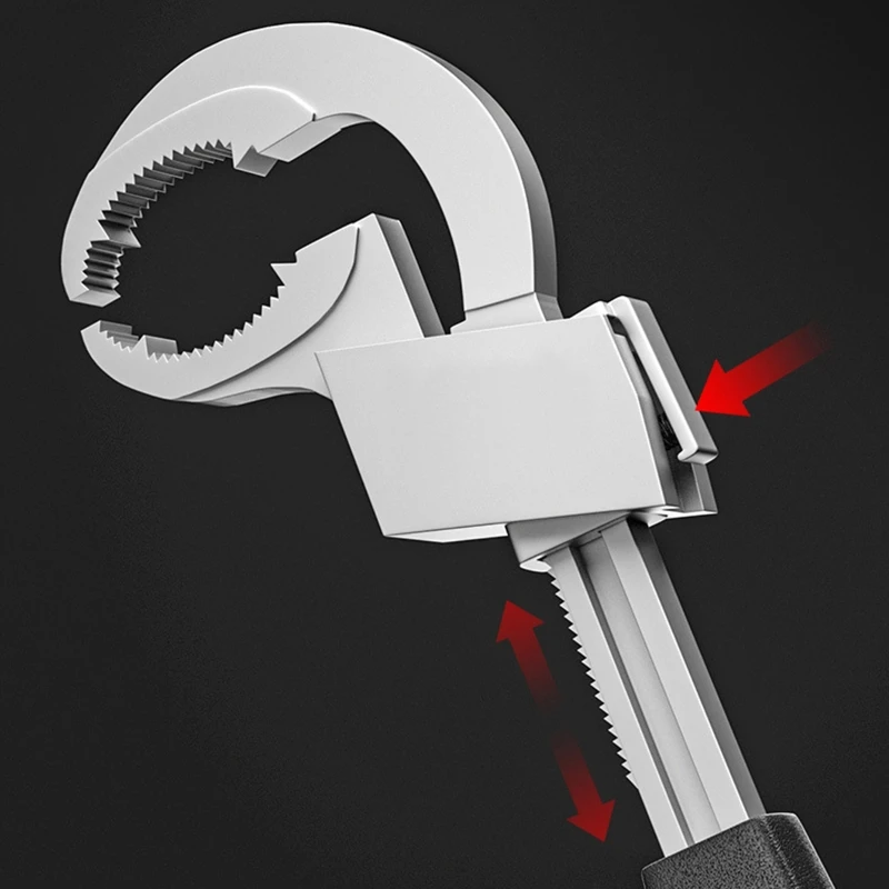 

Многофункциональный регулируемый гаечный ключ, максимальное отверстие 80 мм, инструменты для ремонта, подходит для ванной комнаты, раковины, трубки, гайки 85WC