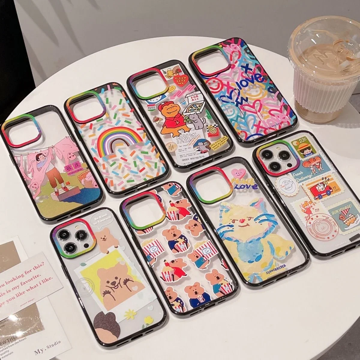 

Cartoon Colorful Camera 2.0 Acrylic Phone Case Cover for IPhone 11 12 13 14 15 Pro Max Case