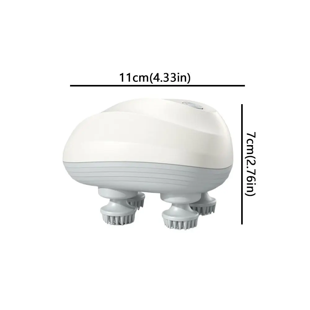 Waterproof Electric Head Massager Deep Tissue USB Rechargeable Scalp Massager Ergonomic Intelligent Head Massage Machine