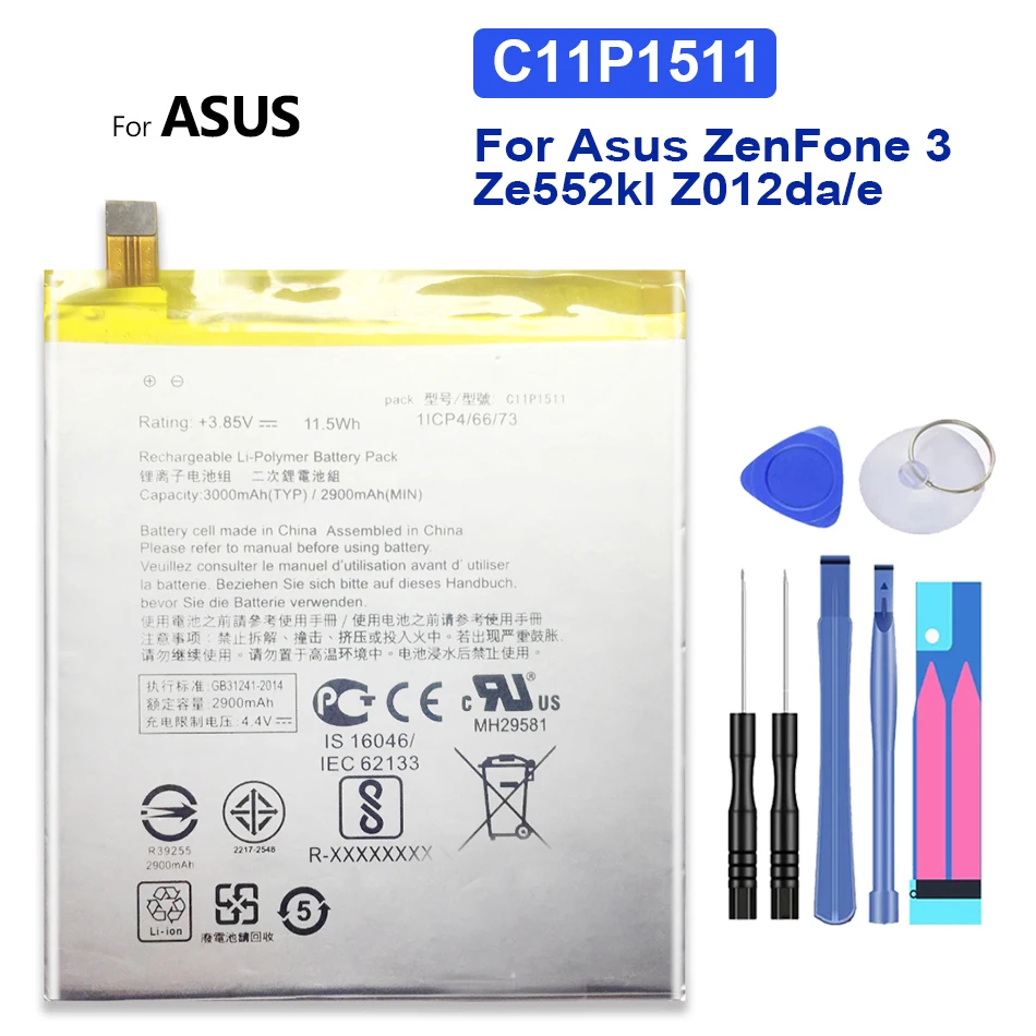 

C11P1511 3000mAh Mobile Phone For Asus ZenFone 3 ZenFone3 Ze552kl Z012da/e High Quality Batteries