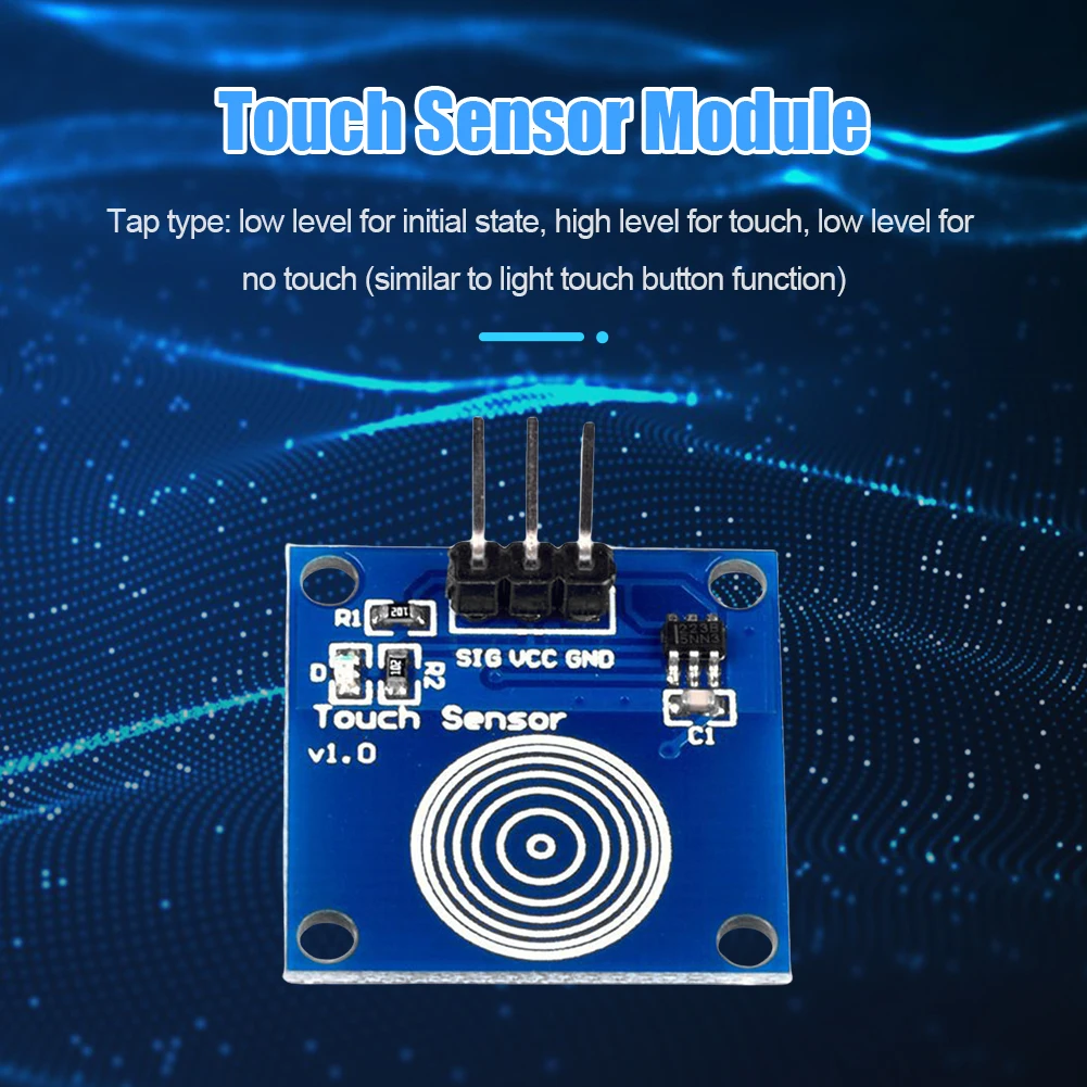 TTP223 터치 스위치 센서 용량성 터치 스위치 모듈 2-5.5V DC