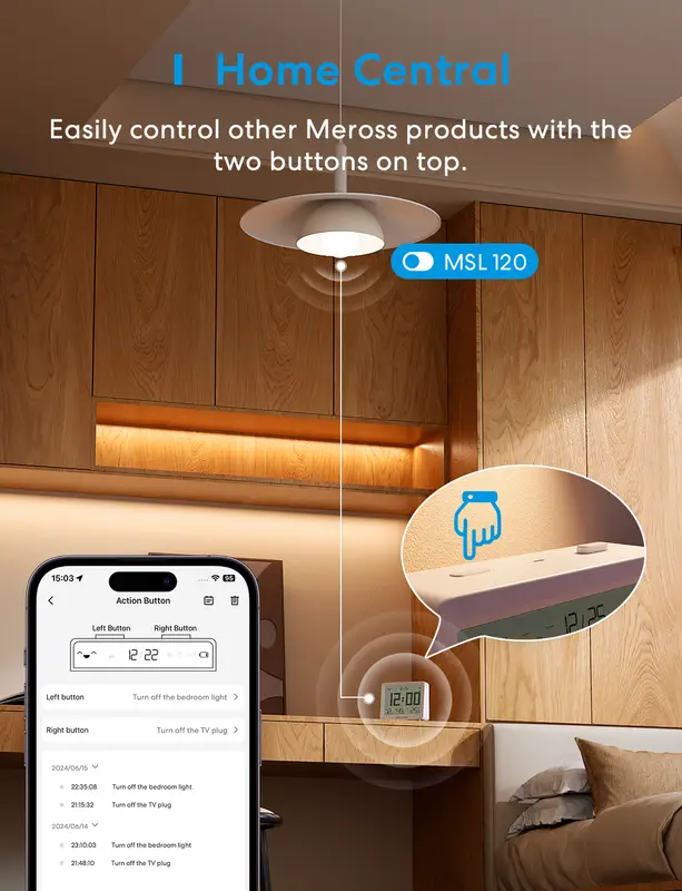Meross Matter Temperature Humidity Sensor MS130 Hygrometer Thermometer Smart Home Backlight Smart Life Support Alexa - Image 5