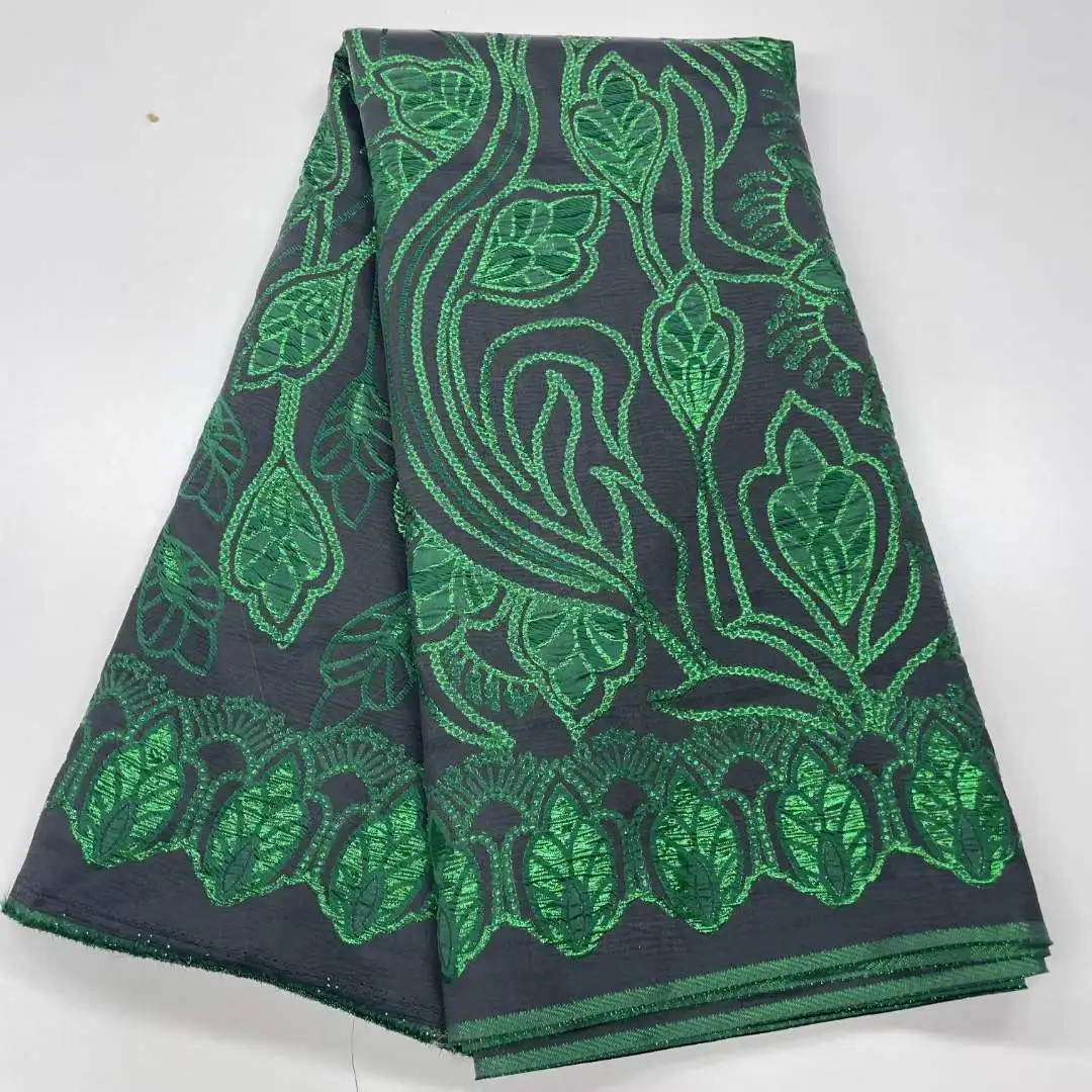 Latest Africa French Lace Fabric High Quality 2023 Wedding High Quality Nigerian Brocade Jacquard Lace Fabric 5 Yards For Sewing