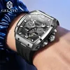 GELATU 6013 Fashion Original Watch for Men Multifunction Chronograph Waterproof Silicone Strap Automatic Mechanical Wristwatches 5