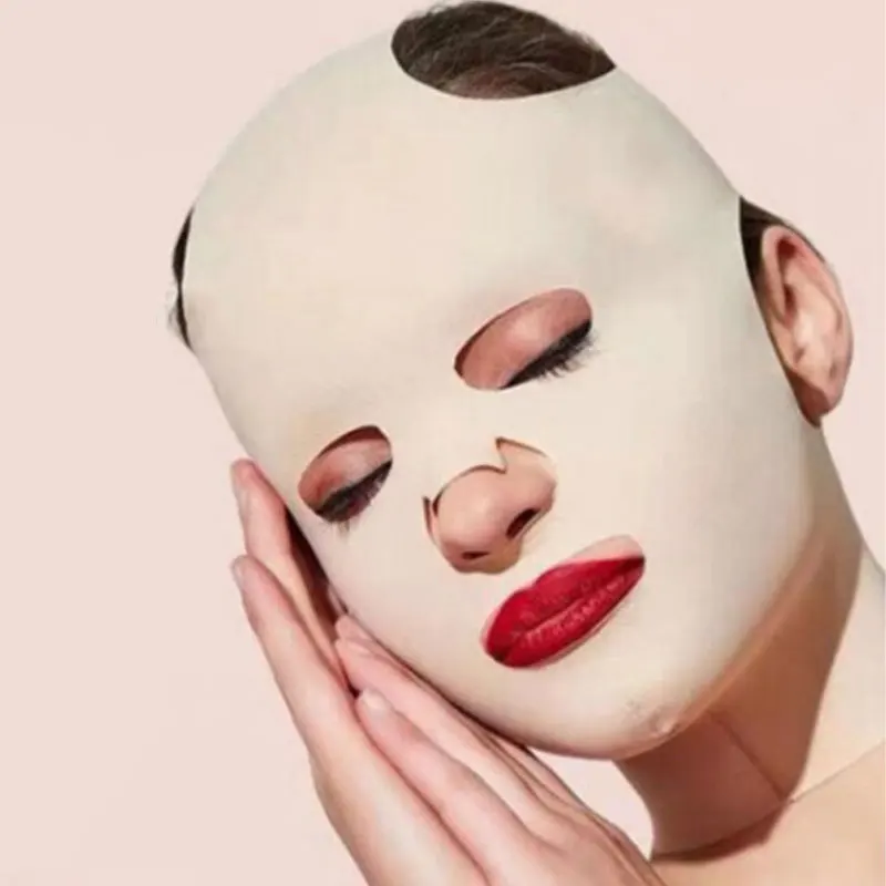 Maschera Per Il Sollevamento Del Viso Riutilizzabile 3D Fasciatura Anti Dimagrante V Shaper Full Face Lift Slim Sleeping Face Mask Beauty Traspirante