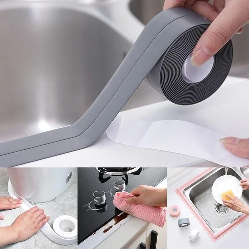Description Picture 2 of item3.2M Waterproof Wall Sticker Self Adhesive PVC Sealant Tapes Sink Stove Crack Strips For Kitchen Bathroom Corner Sealant Tape
