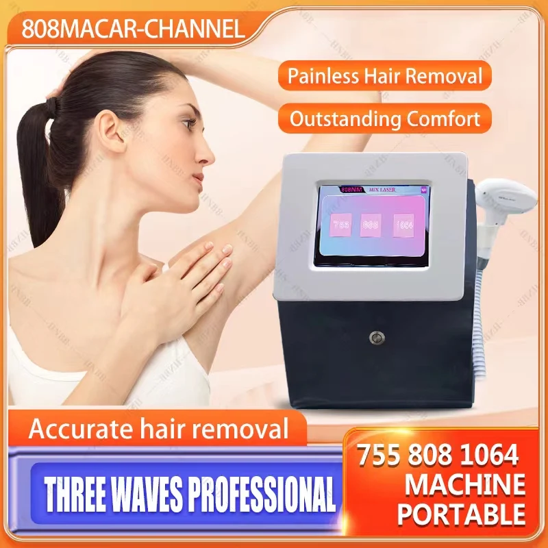

2023 Newest 755nm 808nm 1064nm 3 Wavelength 808nm Diode Laser 808nm Laser Hair Removal Machine