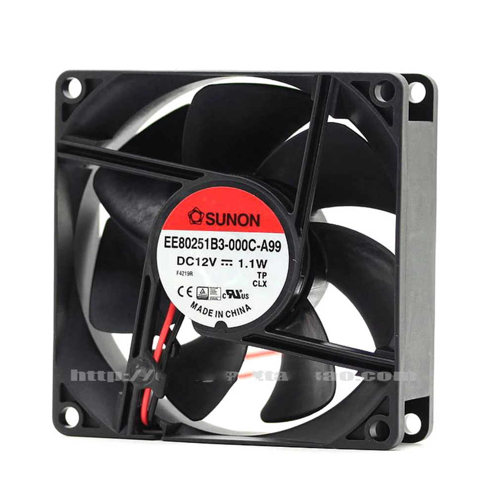 

sunon EE80251B3-000C-A99 8cm 8025 12V 1.1W Dual ball bearing Silent quiet fan 80X80X25 mm mute air volume computer cooling fan