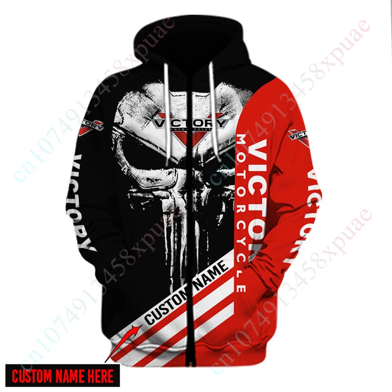 Victory Essentials Streetwear Anime Oversize Hoodie Casual 3D Printing Sweatshirt Unisex Zip Hoodies Harajuku Men's Clothing