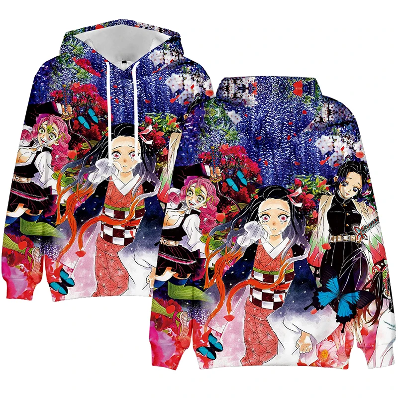 

Толстовка Мужская/женская повседневная с капюшоном, свитшот с длинным рукавом для мальчиков и девочек, пуловер с 3d рассеканием демонов, кофта с капюшоном, 4XL