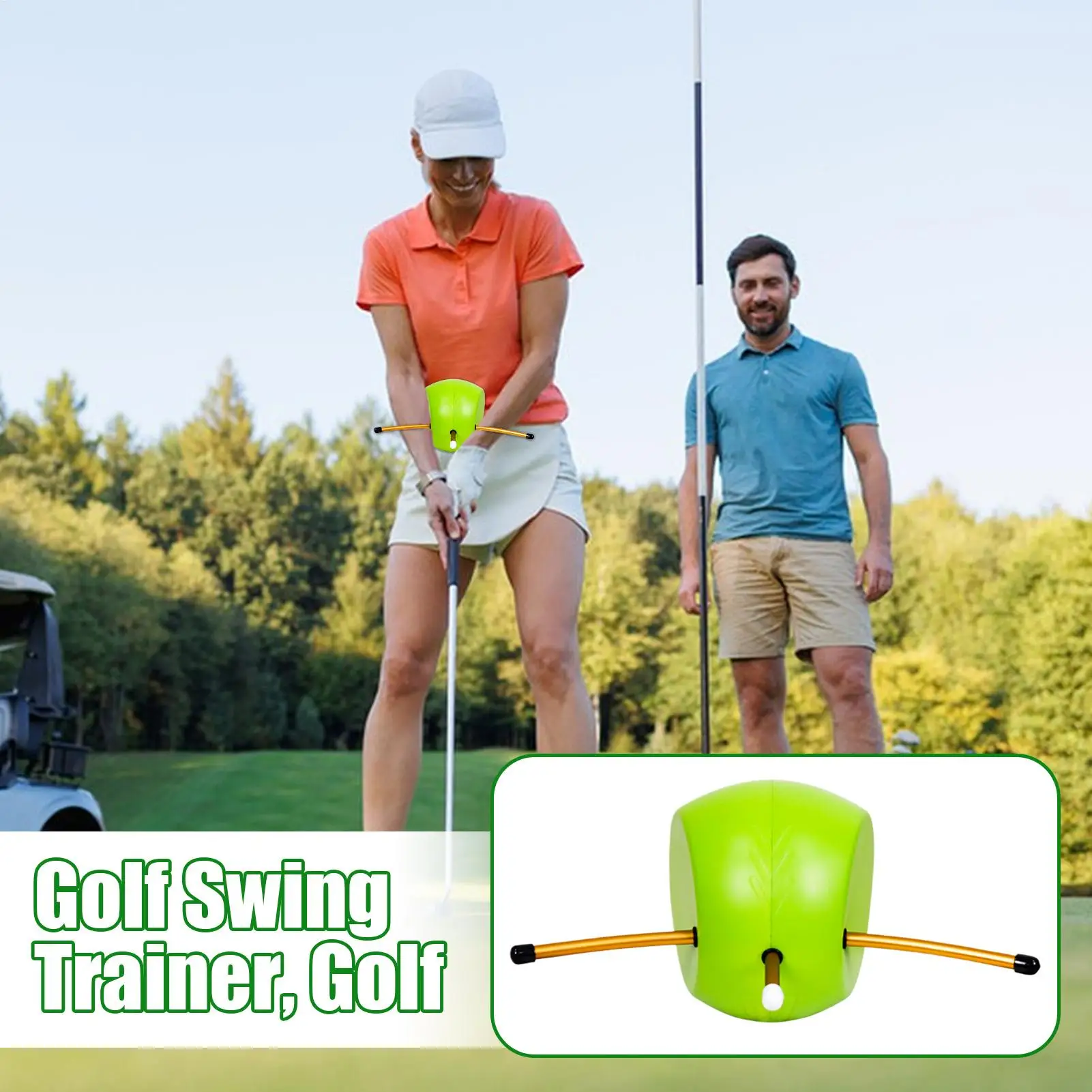 골프 스윙 트레이너 볼 팔 자세 교정기 골프 스윙 치킨윙 교정기 스윙 트레이너 칩핑용 연결 볼