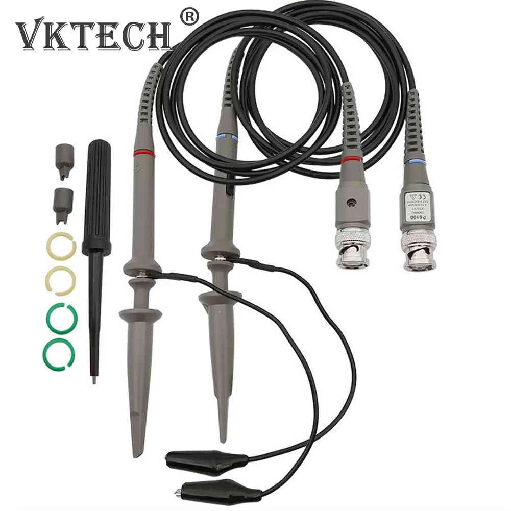 P6100 Oscilloscope Clip Probe Cable 2 Pack BNC Connector for